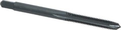 Kennametal - #10-32 UNF, 3 Flute, Nitride/Oxide Finish, High Speed Steel Spiral Point Tap - Plug Chamfer, Right Hand Thread, 2-3/8" OAL, 7/8" Thread Length, 0.194" Shank Diam, 2B Class of Fit - Exact Tool & Supply