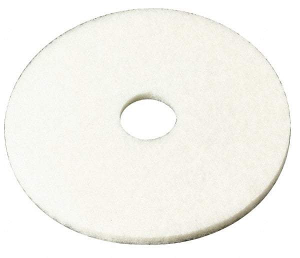 3M - Spray Buffing Pad - 20" Machine, White Pad, Polyester - Exact Tool & Supply