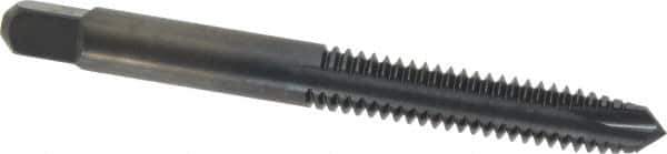 Kennametal - 1/4-20 UNC, 3 Flute, Nitride/Oxide Finish, High Speed Steel Spiral Point Tap - Plug Chamfer, Right Hand Thread, 2-1/2" OAL, 1" Thread Length, 0.255" Shank Diam, 3B Class of Fit - Exact Tool & Supply
