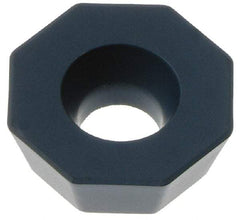 Kennametal - ODMW060512 Grade SC3025 Carbide Milling Insert - TiN/TiCN/Al2O3 Finish, 0.219" Thick, 0.63" Inscribed Circle, 3/64" Corner Radius - Exact Tool & Supply