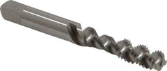 Kennametal - M8x1.25 Metric Coarse 3 Flute 6H Bottoming Spiral Flute Tap - Vanadium High Speed Steel, Bright Finish, 2.72" OAL, Right Hand Flute, Right Hand Thread, D5 - Exact Tool & Supply