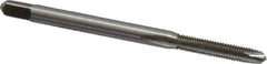 Kennametal - M3x0.50 Metric Coarse, 2 Flute, Bright Finish, High Speed Steel Spiral Point Tap - Plug Chamfer, Right Hand Thread, 1.94" OAL, 5/8" Thread Length, 0.141" Shank Diam, 6H Class of Fit, Series 5351 - Exact Tool & Supply