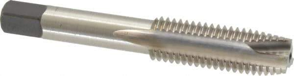 Kennametal - M14x2.00 Metric Coarse, 3 Flute, Bright Finish, High Speed Steel Spiral Point Tap - Plug Chamfer, Right Hand Thread, 3.59" OAL, 1.656" Thread Length, 0.429" Shank Diam, 6H Class of Fit, Series 5351 - Exact Tool & Supply