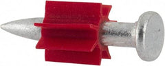 Powers Fasteners - 0.145" Shank Diam, Grade 1062 Steel Powder Actuated Drive Pin - 0.3" Head Diam, 1" Shank Length - Exact Tool & Supply