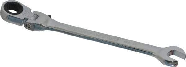 Blackhawk by Proto - 5/16" 12 Point Flexhead Combination Wrench - 15° Head Angle, 5" OAL, Steel, Chrome Finish - Exact Tool & Supply