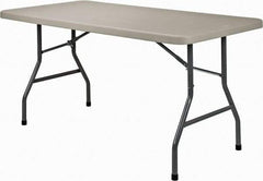 NPS - 60" Long x 30" Wide x 29-1/2" High, Lightweight Folding Table - Light Gray - Exact Tool & Supply