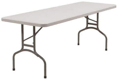 NPS - 72" Long x 30" Wide x 29-1/2" High, Lightweight Folding Table - Light Gray - Exact Tool & Supply