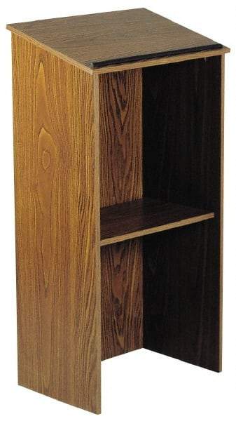 Oklahoma Sound - Mahogany Full Floor Lectern - 16" Deep x 23" Wide - Exact Tool & Supply