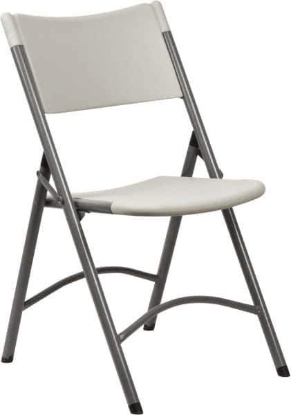 NPS - 18" Wide x 16-5/8" Deep x 32" High, Molded Resin Folding Chair - Gray - Exact Tool & Supply