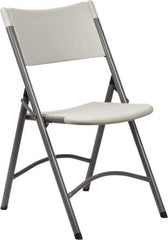 NPS - 18" Wide x 16-5/8" Deep x 32" High, Molded Resin Folding Chair - Gray - Exact Tool & Supply