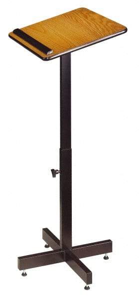 Oklahoma Sound - Medium Oak Portable Lectern - 16" Deep x 20" Wide x 30-44" High - Exact Tool & Supply