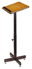 Oklahoma Sound - Medium Oak Portable Lectern - 16" Deep x 20" Wide x 30-44" High - Exact Tool & Supply