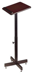 Oklahoma Sound - Mahogany Portable Lectern - 16" Deep x 20" Wide x 30-44" High - Exact Tool & Supply