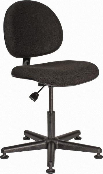 Bevco - Adjustable Chair - 18" Wide x 18" Deep, Olefin Seat, Black - Exact Tool & Supply