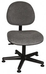 Bevco - Adjustable Chair - 18" Wide x 18" Deep, Olefin Seat, Gray - Exact Tool & Supply