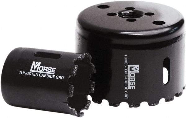 M.K. MORSE - 3-1/2" Diam, 1-15/16" Cutting Depth, Hole Saw - Carbide Grit Saw, Gulleted Edge - Exact Tool & Supply