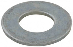 Value Collection - #10 Screw, Grade 2 Steel USS Flat Washer - 0.241" ID x 0.58" OD, 0.067" Thick, Zinc-Plated Finish - Exact Tool & Supply
