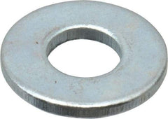 Value Collection - #8 Screw, Grade 2 Steel SAE Flat Washer - 0.183" ID x 0.45" OD, 0.067" Thick, Zinc-Plated Finish - Exact Tool & Supply