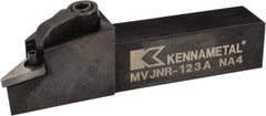 Kennametal - MVJN, Right Hand Cut, 3° Lead Angle, 3/4" Shank Height x 3/4" Shank Width, Negative Rake Indexable Turning Toolholder - 4" OAL, VN..33. Insert Compatibility, Series Kenloc - Exact Tool & Supply