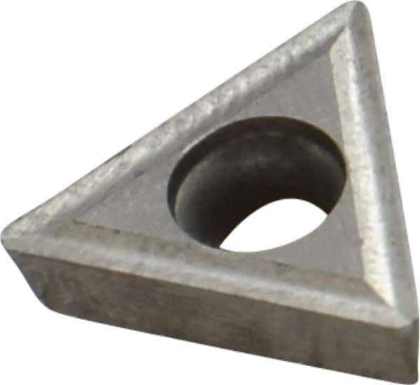 Interstate - TPGT32.52 Grade I22 Carbide Turning Insert - Uncoated, 60° Triangle, 3/8" Inscr Circle, 5/32" Thick, 1/32" Corner Radius - Exact Tool & Supply