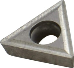Interstate - TPGT32.52 Grade I22 Carbide Turning Insert - Uncoated, 60° Triangle, 3/8" Inscr Circle, 5/32" Thick, 1/32" Corner Radius - Exact Tool & Supply