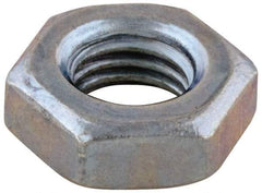 Value Collection - #12-24 UNC Steel Right Hand Machine Screw Hex Nut - 7/16" Across Flats, 5/32" High, Zinc-Plated Finish - Exact Tool & Supply