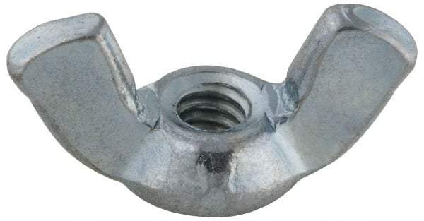 Value Collection - #10-24 UNC, Steel Standard Wing Nut - Grade 2, 0.91" Wing Span, 0.47" Wing Span - Exact Tool & Supply