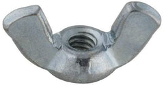 Value Collection - #10-24 UNC, Steel Standard Wing Nut - Grade 2, 0.91" Wing Span, 0.47" Wing Span - Exact Tool & Supply