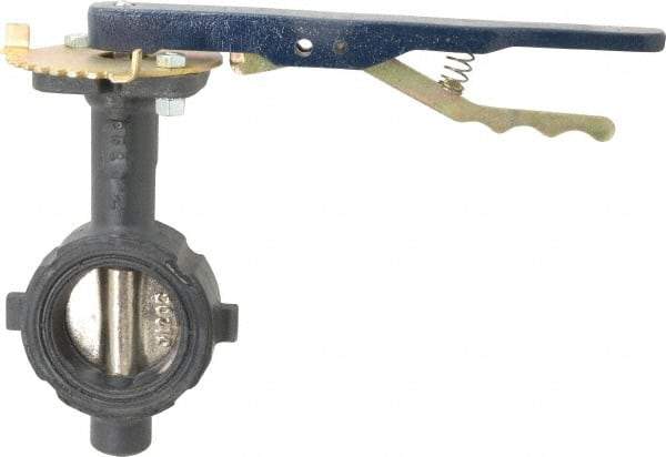 NIBCO - 2" Pipe, Wafer Butterfly Valve - Lever Handle, Ductile Iron Body, Buna-N Seat, 250 WOG, Ductile Iron Disc, Stainless Steel Stem - Exact Tool & Supply