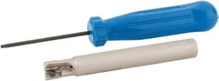 Iscar - 3/8" Cut Diam, 0.303" Max Depth of Cut, 3/8" Shank Diam, 3" OAL, Indexable Square Shoulder End Mill - HP AN.. 0702.. Inserts, Cylindrical Shank, 90° Lead Angle, Through Coolant, Series Heliplus - Exact Tool & Supply