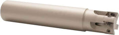 Iscar - 3/4" Cut Diam, 0.303" Max Depth of Cut, 3/4" Shank Diam, 4" OAL, Indexable Square Shoulder End Mill - HP AN.. 0702.. Inserts, Cylindrical Shank, 90° Lead Angle, Through Coolant, Series Heliplus - Exact Tool & Supply