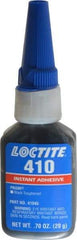 Loctite - 0.70 oz Bottle Black Instant Adhesive - Series 410, 90 sec Fixture Time, 24 hr Full Cure Time, Bonds to Metal, Plastic & Rubber - Exact Tool & Supply