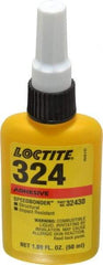 Loctite - 50 mL Bottle Structural Adhesive - 5 min Working Time, 3,000 to 3,600 psi Shear Strength, Series 324 - Exact Tool & Supply