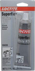 Loctite - 80 mL Tube White RTV Silicone Joint Sealant - 30 min Tack Free Dry Time, 24 hr Full Cure Time, Series 135 - Exact Tool & Supply