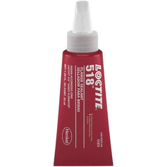 Loctite - 50 mL Tube Red Dimethacrylate Ester Joint Sealant - -65 to 300°F Operating Temp, 4 to 24 hr Full Cure Time, Series 518 - Exact Tool & Supply