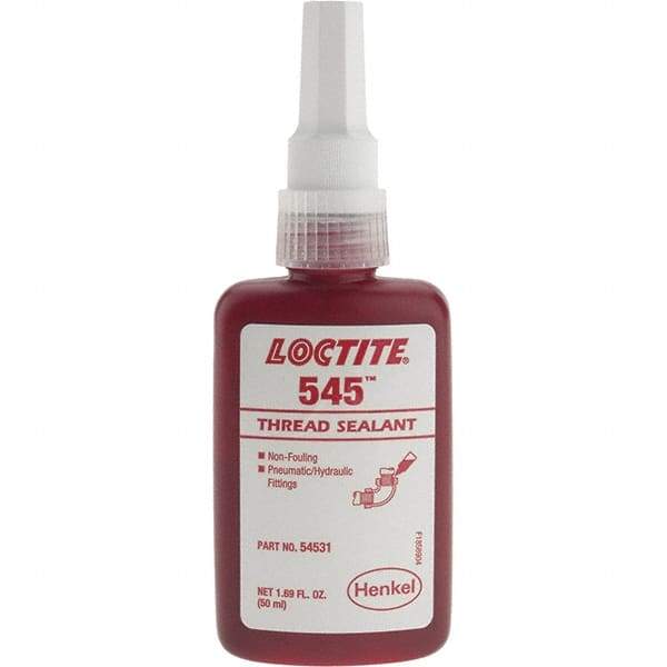 Loctite - 50 mL Bottle, Purple, Liquid Threadlocker - Series 545, 24 hr Full Cure Time, Hand Tool Removal - Exact Tool & Supply