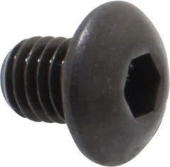 Value Collection - #10-32 UNF Hex Socket Drive, Button Screw - Alloy Steel, Black Oxide Finish, 1/4" Length Under Head - Exact Tool & Supply