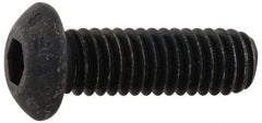 Value Collection - #10-24 UNC Hex Socket Drive, Button Screw - Alloy Steel, Black Oxide Finish, 1" Length Under Head - Exact Tool & Supply