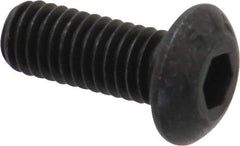 Value Collection - #10-32 UNF Hex Socket Drive, Button Screw - Alloy Steel, Black Oxide Finish, 1/2" Length Under Head - Exact Tool & Supply