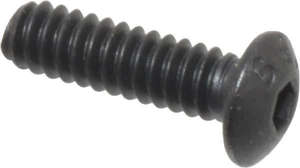 Value Collection - #6-32 UNC Hex Socket Drive, Button Screw - Alloy Steel, Black Oxide Finish, 1/2" Length Under Head - Exact Tool & Supply