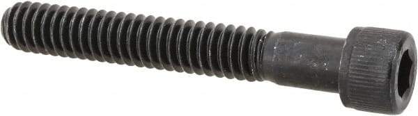 Value Collection - 1/4-20 UNC Hex Socket Drive, Socket Cap Screw - Alloy Steel, Black Oxide Finish, Partially Threaded, 1-3/4" Length Under Head - Exact Tool & Supply
