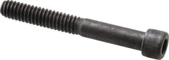 Value Collection - 1/4-20 UNC Hex Socket Drive, Socket Cap Screw - Alloy Steel, Black Oxide Finish, Partially Threaded, 2" Length Under Head - Exact Tool & Supply