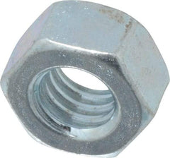 Value Collection - 5/16-18 UNC Steel Right Hand Hex Nut - 1/2" Across Flats, 17/64" High, Zinc-Plated Finish - Exact Tool & Supply