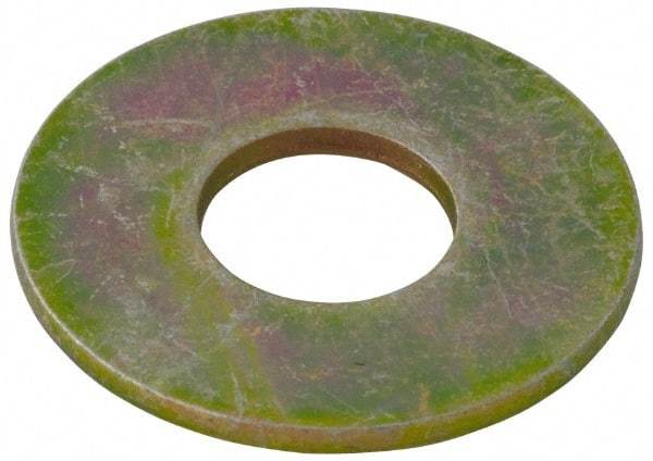 Made in USA - 9/16" Screw, Grade 8 Alloy Steel SAE Flat Washer - 19/32" ID x 1-3/16" OD, 3/32" Thick - Exact Tool & Supply