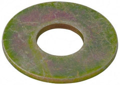 Made in USA - 9/16" Screw, Grade 8 Alloy Steel SAE Flat Washer - 19/32" ID x 1-3/16" OD, 3/32" Thick - Exact Tool & Supply