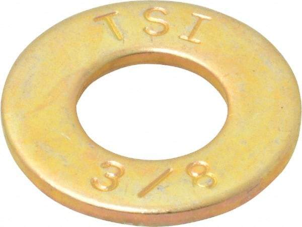 Value Collection - 3/8" Screw, Grade 8 Alloy Steel SAE Flat Washer - 13/32" ID x 13/16" OD, 1/16" Thick - Exact Tool & Supply