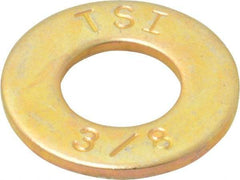 Value Collection - 3/8" Screw, Grade 8 Alloy Steel SAE Flat Washer - 13/32" ID x 13/16" OD, 1/16" Thick - Exact Tool & Supply
