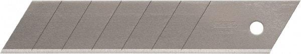 Stanley - 10 Piece Carbon Steel Snap-off Blade - 5-7/16" Blade Length, 0.027" Blade Thickness - Exact Tool & Supply