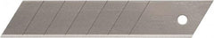 Stanley - 10 Piece Carbon Steel Snap-off Blade - 5-7/16" Blade Length, 0.027" Blade Thickness - Exact Tool & Supply