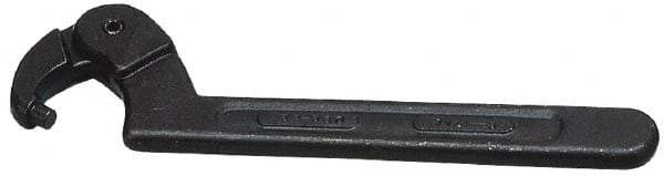 Martin Tools - 4-1/2" to 6-1/4" Capacity, Adjustable Pin Spanner Wrench - 12-1/8" OAL, 1/4" Hook Pin Height - Exact Tool & Supply